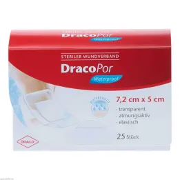 DracoPor vízálló sebkötöző 5x7,2 cm steril, 25 db