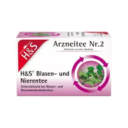 H&S Hólyag- és vese teaszűrő zacskók, 20X2,0 g