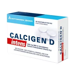 CALCIGEN D intens 1000 mg/880 I.E. rágótabletta, 48 db