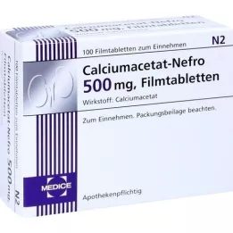 CALCIUMACETAT NEFRO 500 mg film -bevonatú tabletta, 100 db