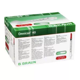 OMNICAN Inzulinfecskendő 1 ml U40 kanüllel 0,30x12 mm egyszemélyes, 100X1 db