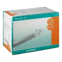 OMNICAN Inzulinfecskendő 1 ml U100 kanüllel 0,30x12 mm, 100X1 db