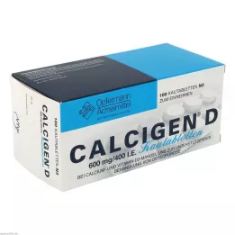 CALCIGEN D 600 mg/400 I.E. rágótabletta, 100 db
