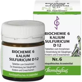 Biokémia 6 kálium-szulfuricum D 12 tabletta, 80 db