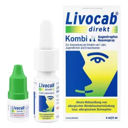 LIVOCAB direkt kombó 4 ml szemcsepp + 5 ml orrspray, 1 csomag