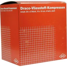 Nem szőtt borogatás 10x10 cm steril 4-szeres, 25x2 darab