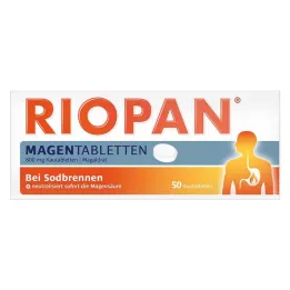 RIOPAN Gyomortabletta Rágótabletta, 50 db