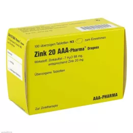 ZINK 20 AAA-Pharma drazsé, 100 db