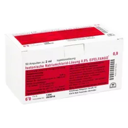 ISOTONISCHE NaCl oldat 0,9% Eifelfango Inj.-Lsg., 50X2 ml