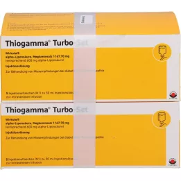 THIOGAMMA Turbo -szett injekciós palackok 2x5x50 ml