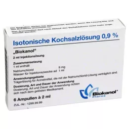 ISOTONISCHE Sóoldat 0,9%-os Biokanol ampullák, 6X2 ml