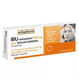 IBU-RATIOPHARM 200 mg-os akut fájdalom tabletta, filmtabletta, 10 db