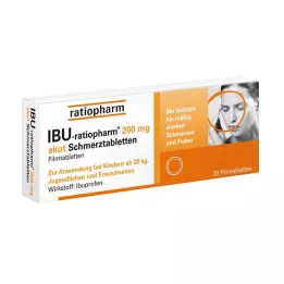IBU-RATIOPHARM 200 mg-os akut fájdalom tabletta, filmtabletta, 20 db