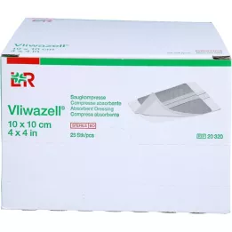 VLIWAZELL Szívó tömörítőkben a steril 10x10 cm, 25 db