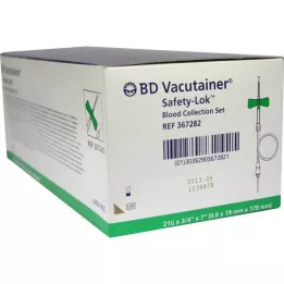 BD VACUTAINER Safety Lok 21 G 18 cm-es vérvételi készlet, 50 db