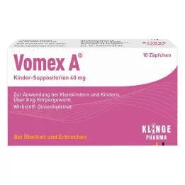 VOMEX A gyermekek kúpjai 40 mg, 10 db