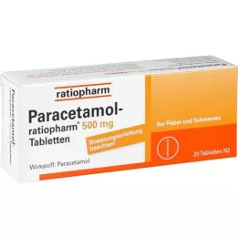 Paracetamol-ratiopharm 500 mg tabletta, 20 db