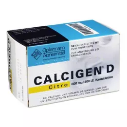 CALCIGEN D Citro 600 mg/400 I.E. rágótabletta, 50 db