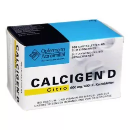 CALCIGEN D Citro 600 mg/400 I.E. rágótabletta, 100 db