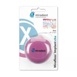 MIRADENT Fogselyem Mirafloss implantátum CHX finom, 50X15 cm