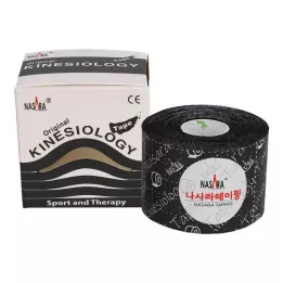 NASARA Kinesiotape 5 cmx5 m fekete, 1 db