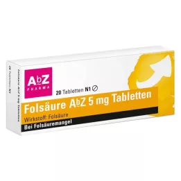 FOLSÄURE AbZ 5 mg tabletta, 20 db