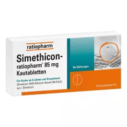 SIMETHICON-ratiopharm 85 mg-os rágótabletta, 20 db