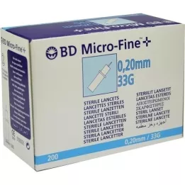 BD mikro-finom + lancets 33 g 0,20 mm, 200 db