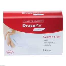 DracoPor Soft fehér sebtapasz 7,2x5 cm steril, 25 db