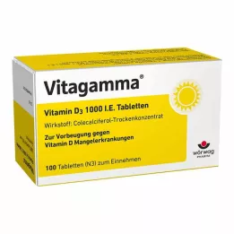 VITAGAMMA D3-vitamin 1000 NE tabletta, 100 db