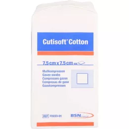 CUTISOFT Cotton Kommpr. 7,5x7,5 cm Unsteril, 100 db
