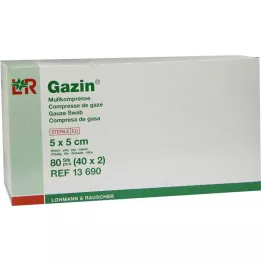 GAZIN Géz komp. 5x5 cm steril 12 rétegű, 40X2 db