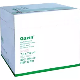 GAZIN Géz komp.7,5x7,5 cm steril 12 rétegű, 40X2 db