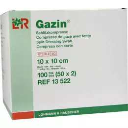 GAZIN Rés borogatások 10x10 cm steril 8 rétegű, 50X2 db