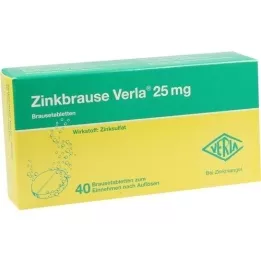 ZINKBRAUSE Verla 25 mg pezsgő tabletta, 40 db