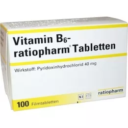 VITAMIN B6-RATIOPHARM 40 mg film -bevonatú tabletták, 100 db