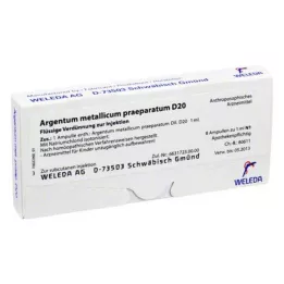 ARGENTUM METALLICUM Praeparatum D 20 ampulok, 8 db