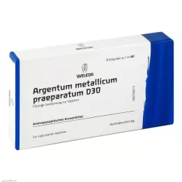 ARGENTUM METALLICUM Praeparatum D 30 ampulok, 8 db