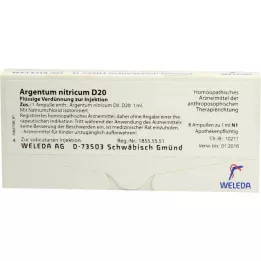 ARGENTUM NITRICUM D 20 ampul, 8x1 ml