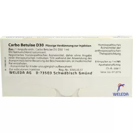 CARBO BETULAE D 30 ampulla, 8X1 ml