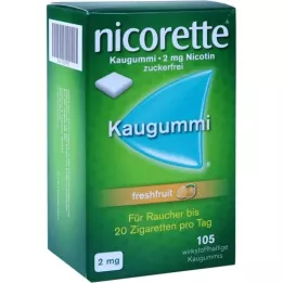 NICORETTE 2 mg friss gyümölcs rágógumi, 105 db