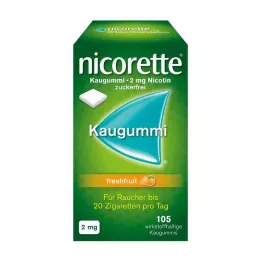 NICORETTE 2 mg frissgyümölcs rágógumi, 105 db