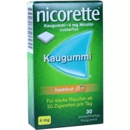 NICORETTE 4 mg FreshFruit Kaugummi, 30 db