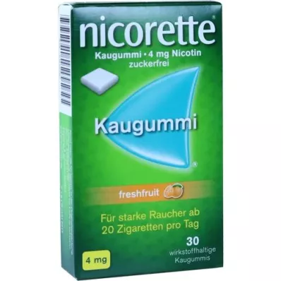 NICORETTE 4 mg FreshFruit Kaugummi, 30 db