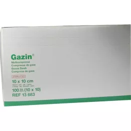 GAZIN Géz komp. 10x10 cm steril 16 rétegű, 10X10 db