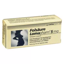 FOLSÄURE LOMAPHARM 5 mg-os tabletta, 50 db
