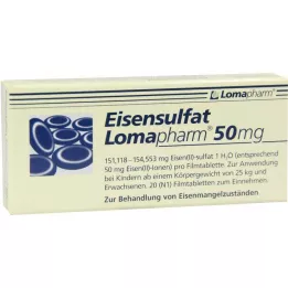 EISENSULFAT Lomapharm 50 mg film -bevonatú tabletták, 20 db