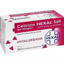 CETIRIZIN HEXAL allergiával rendelkező gyümölcslé, 150 ml