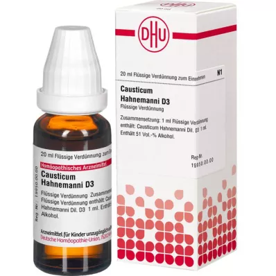 CAUSTICUM HAHNEMANNI D 3 Hígítás, 20 ml