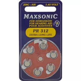 BATTERIEN f Maxsonic PR312 hallókészülékek, 6 db